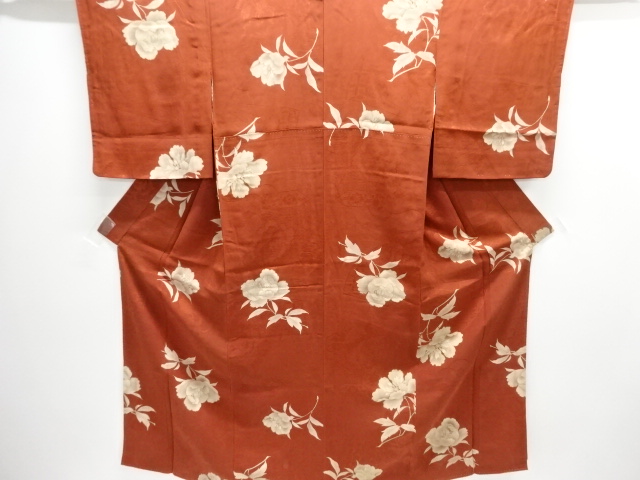 JAPANESE KIMONO / ANTIQUE KIMONO / TAISHO ROMAN STYLE / MON KINSHA / BRANCH FLOWER